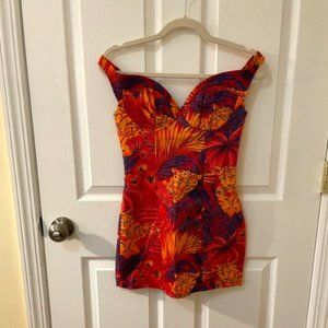 Nasty Gal 90's style neon bodycon dress